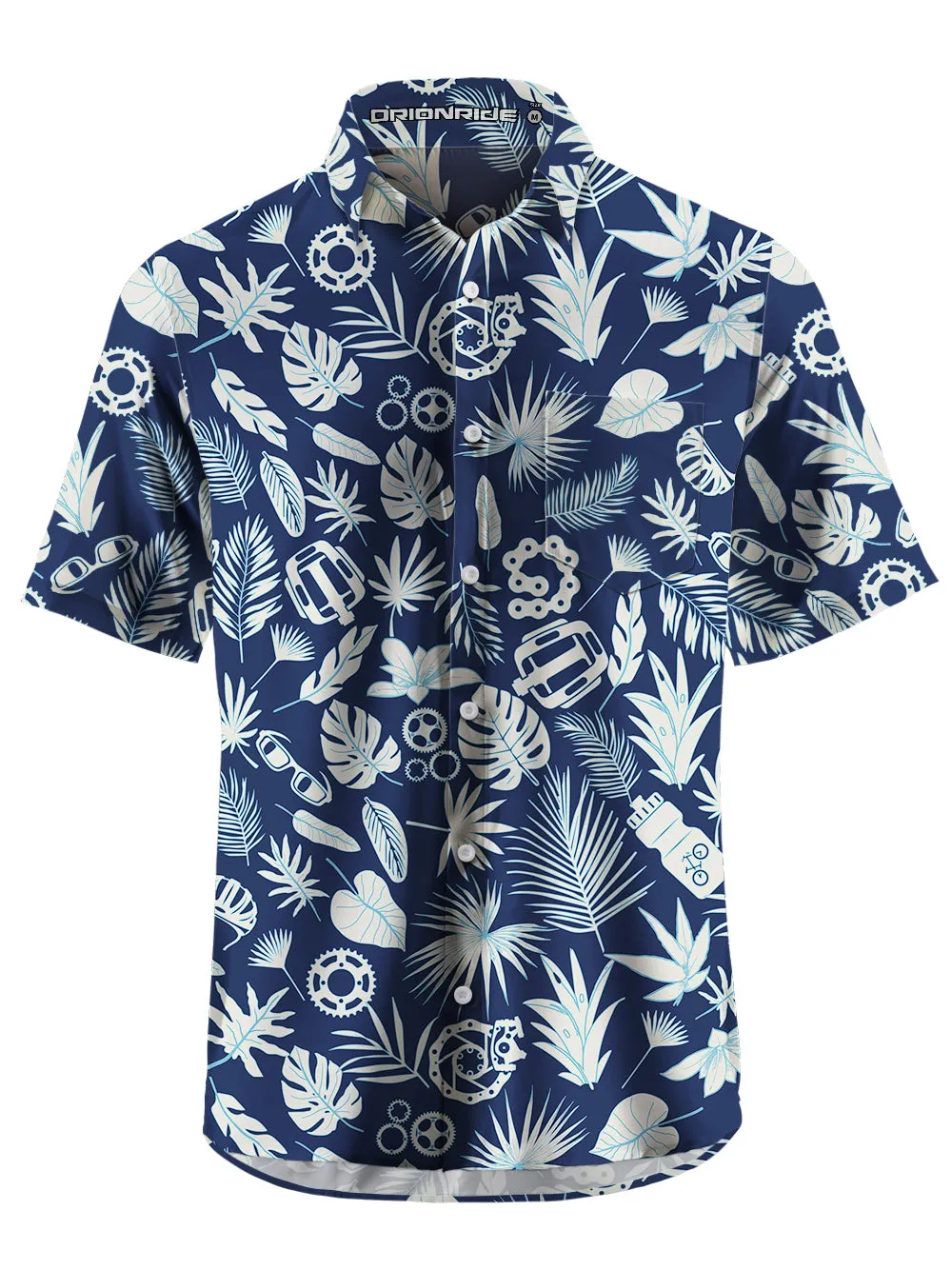 Orionride Short Sleeves Monstera Chain Zipper Pockets Ultra Lightweight Gravel Shirt sold by Orionride
