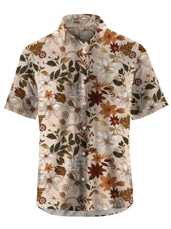 Orionride Maple Leaf Zipper Pockets Ultra Lightweight Short Sleeves Gravel Shirt sold by Orionride