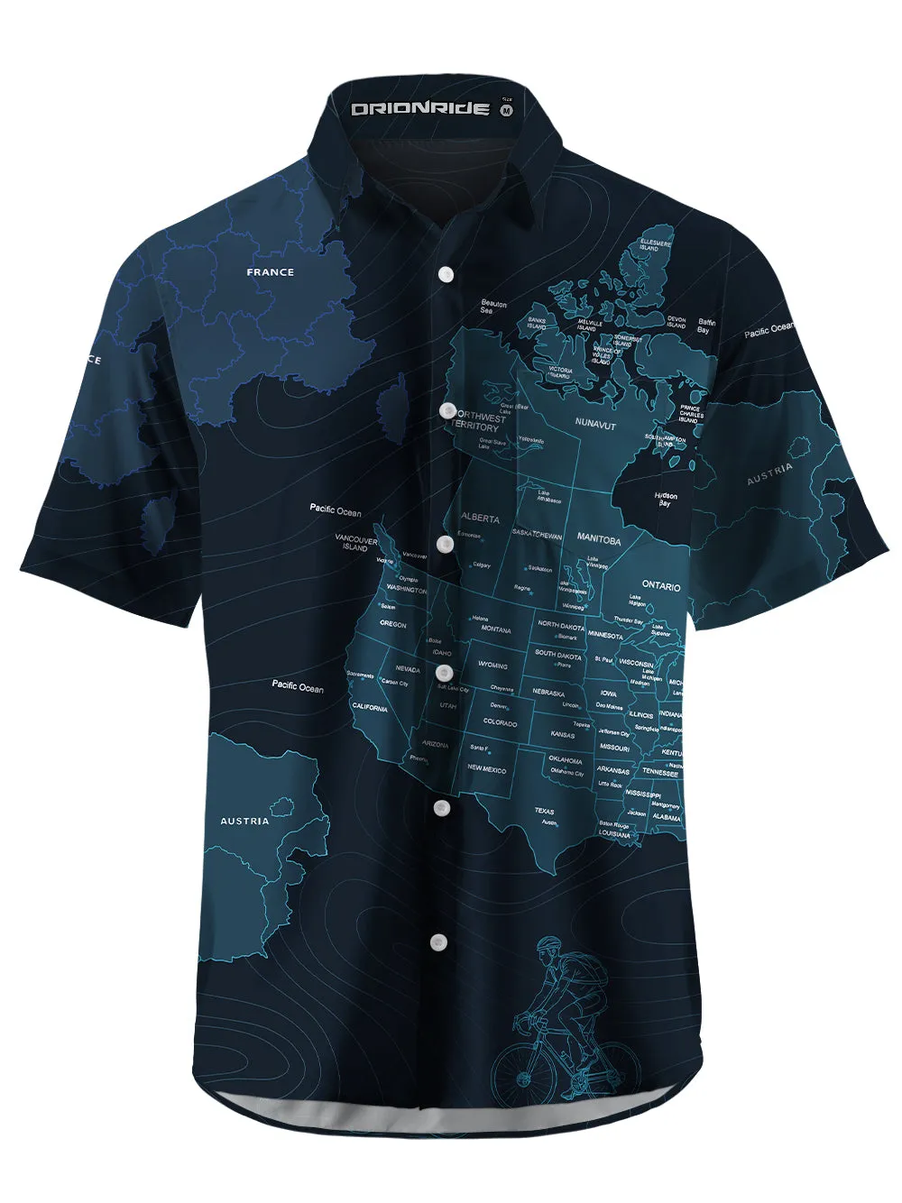 Orionride Travel Around The World Zipper Pockets Ultra Lightweight Short Sleeves Gravel Shirt sold by Orionride