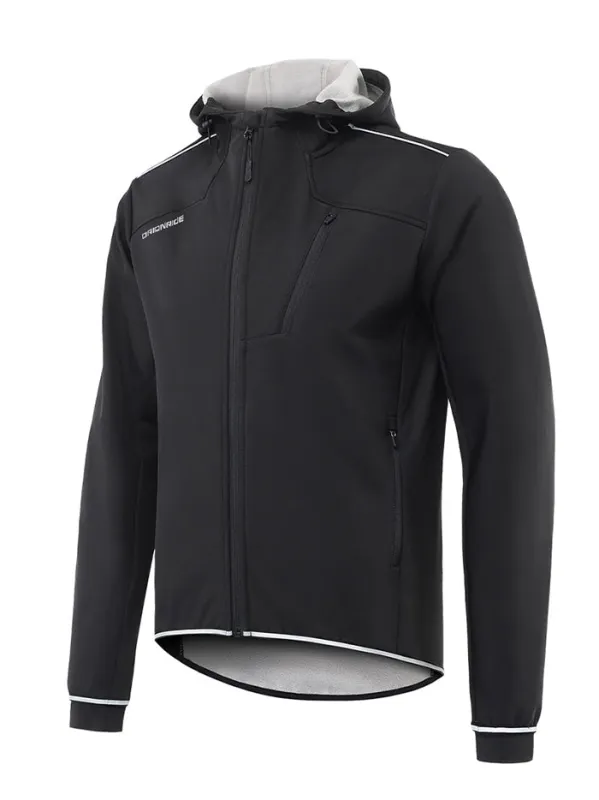Orionride Cycling Jacket With Hood Mountain Bike Windbreaker Black sold by Orionride