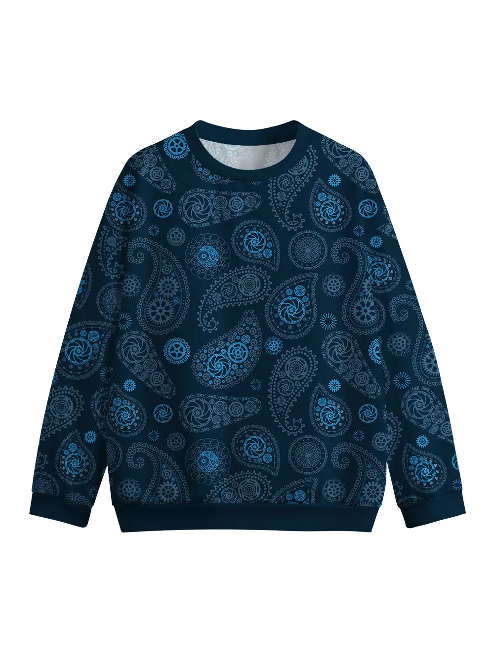 Orionride Vintage Cashew Flower Crew Neck Pullover Sweatshirt sold by Orionride