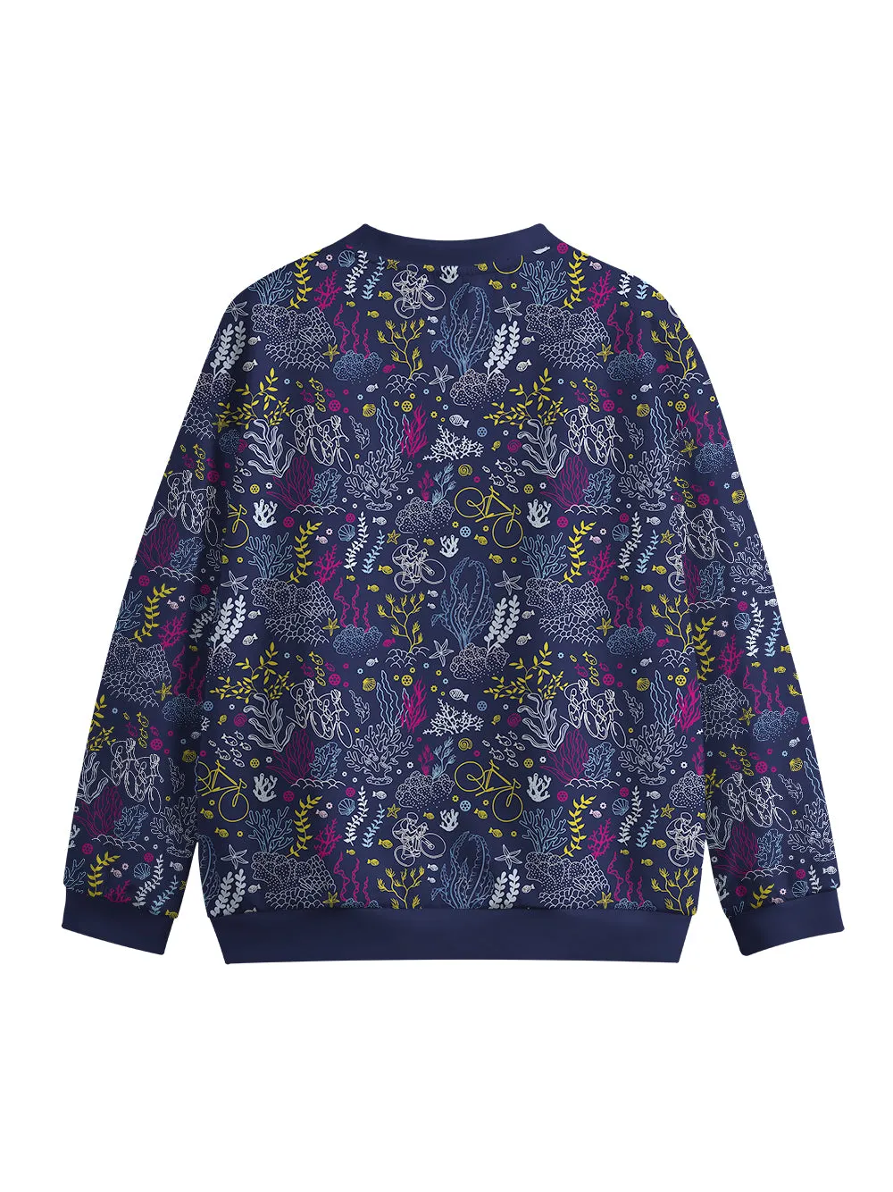 Orionride Coral Bike Crew Neck Pullover Sweatshirt sold by Orionride product image thumbnail 2