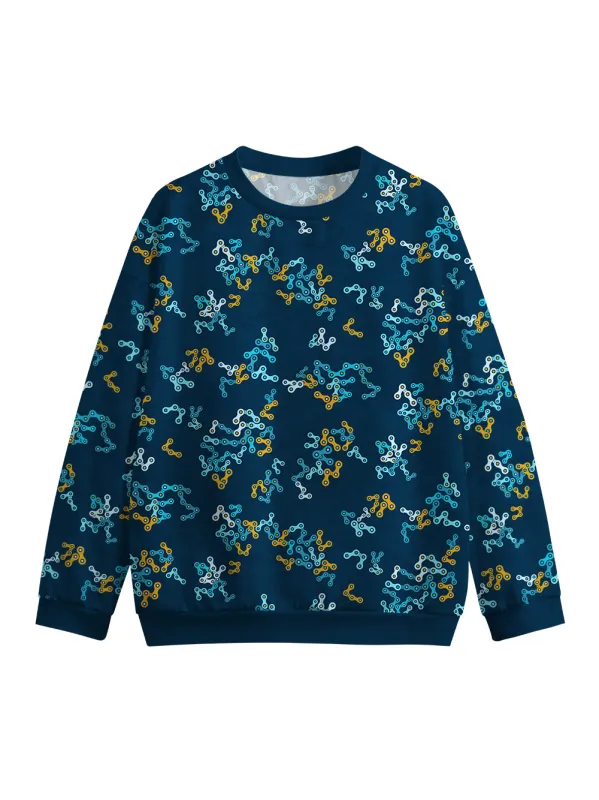 Orionride Interwoven Chains Crew Neck Pullover Sweatshirt sold by Orionride