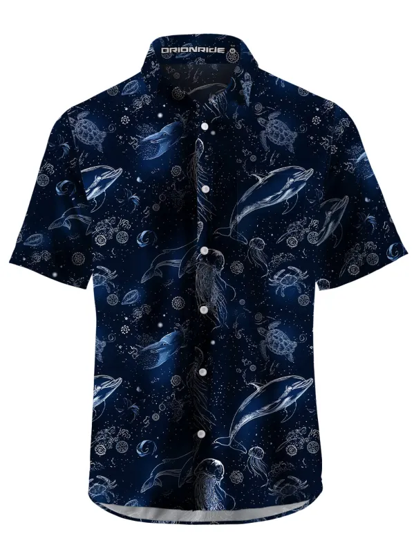 Orionride Secrets Of The Ocean Zipper Pockets Ultra Lightweight Short Sleeves Gravel Shirt sold by Orionride