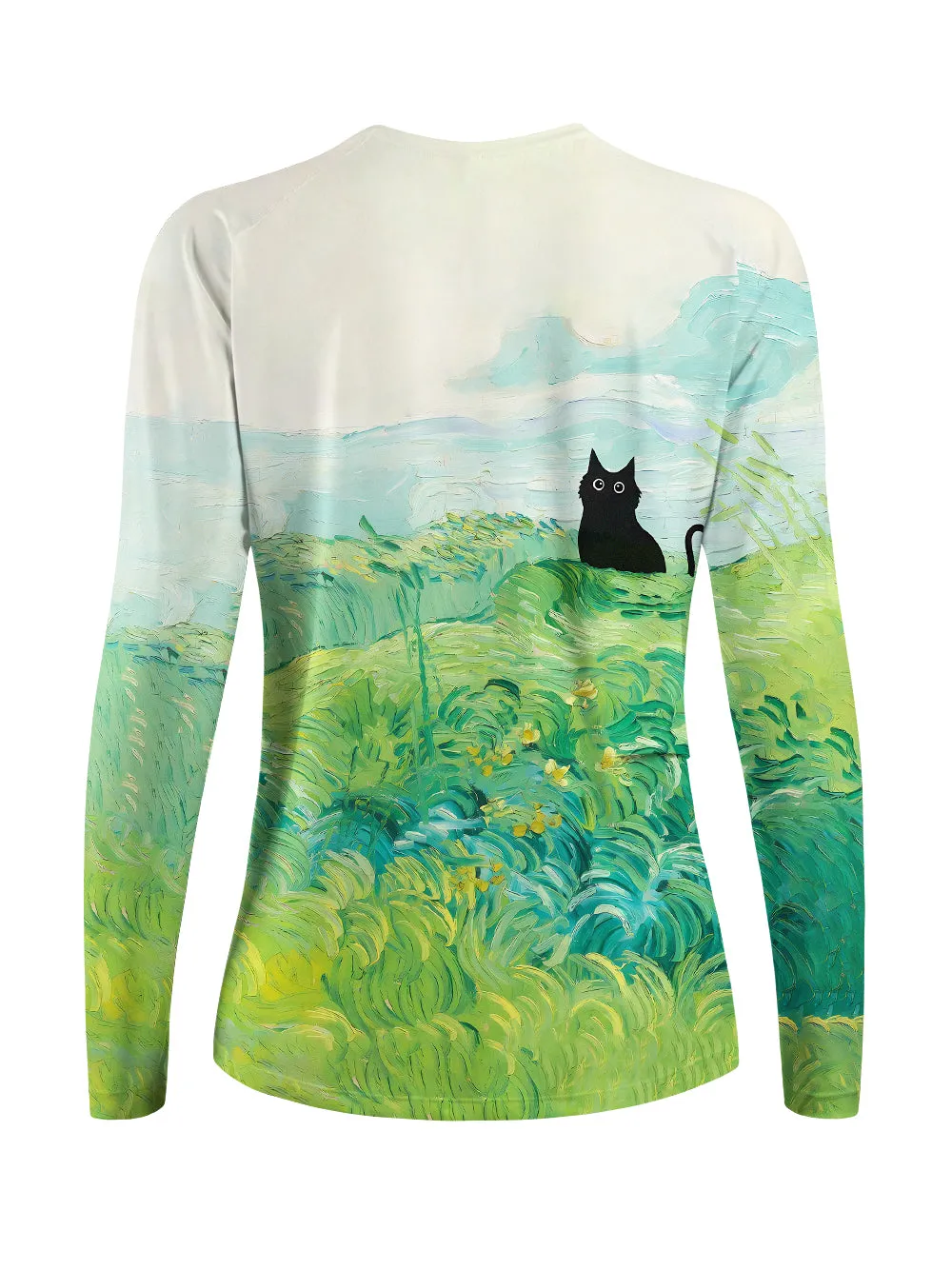 Orionride Oil Painting Black Cat Women's Quick Dry Downhill Jersey sold by Orionride product image thumbnail 3
