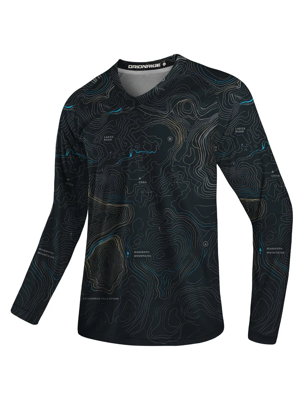 Orionride Panoramic Map Long Sleeve Downhill Jersey sold by Orionride