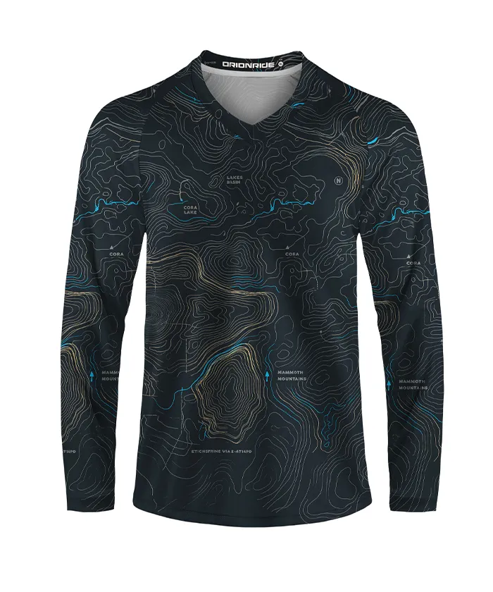 Orionride Panoramic Map Long Sleeve Downhill Jersey sold by Orionride product image thumbnail 2