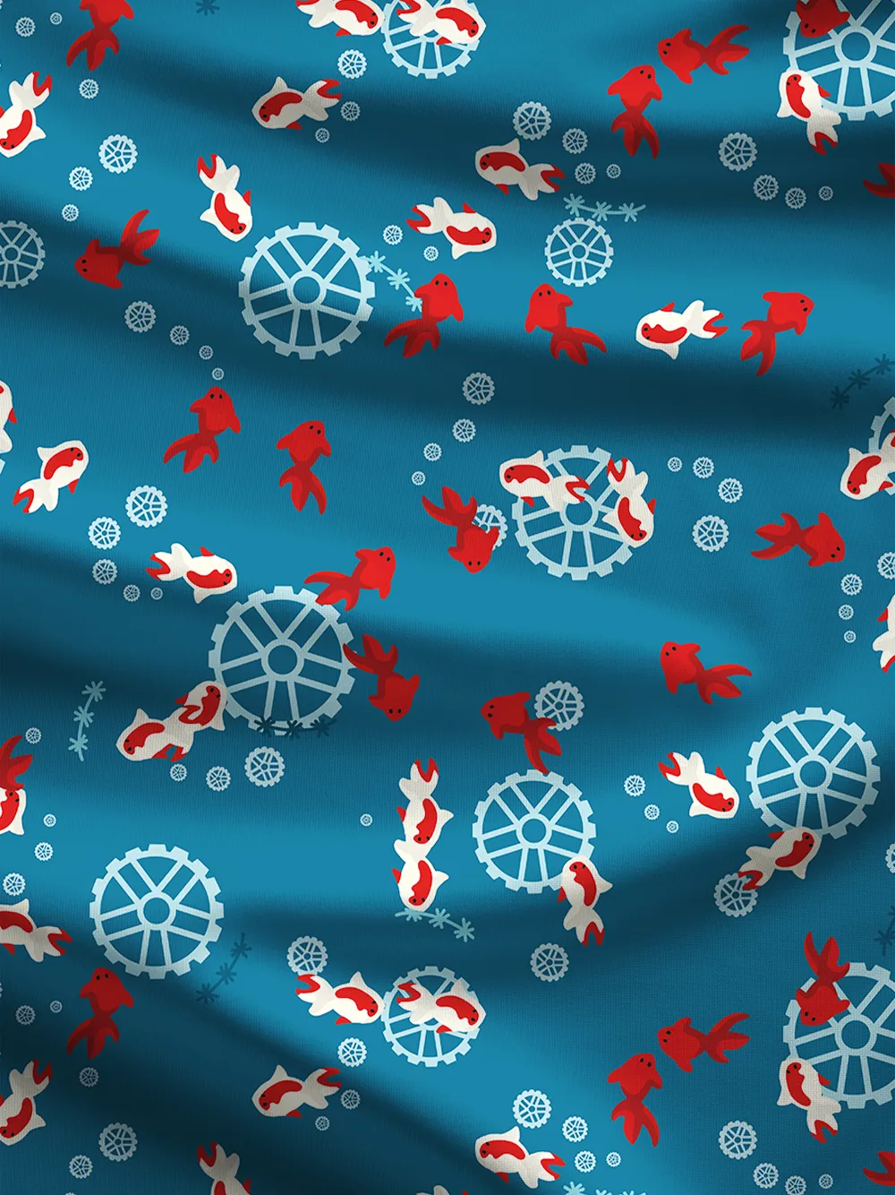 Orionride Undersea Goldfish Crew Neck Pullover Sweatshirt sold by Orionride product image thumbnail 4