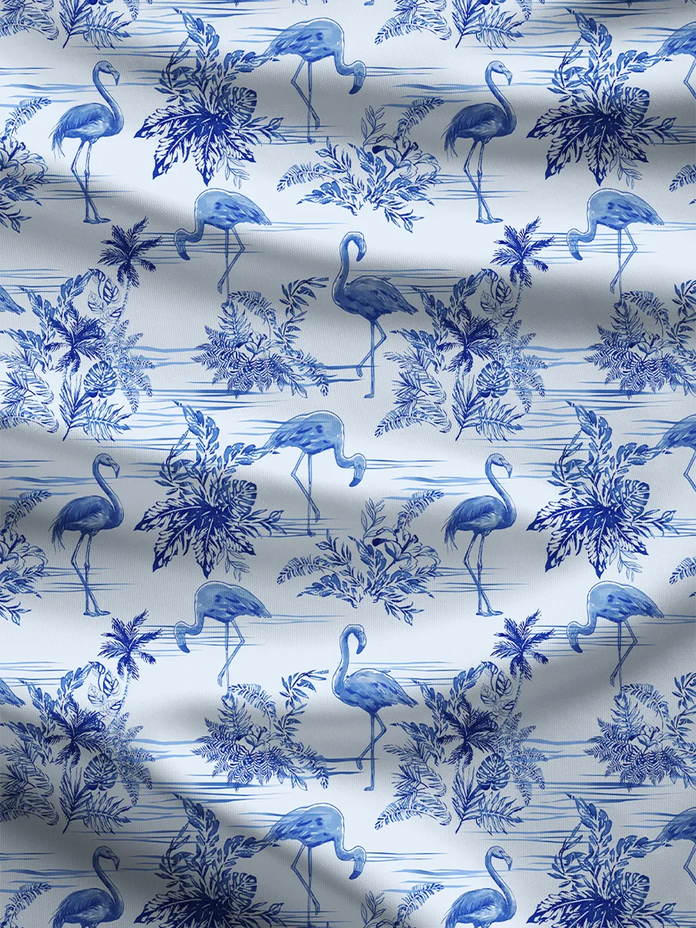 Orionride Blue Flamingo Crew Neck Pullover Sweatshirt sold by Orionride product image thumbnail 4