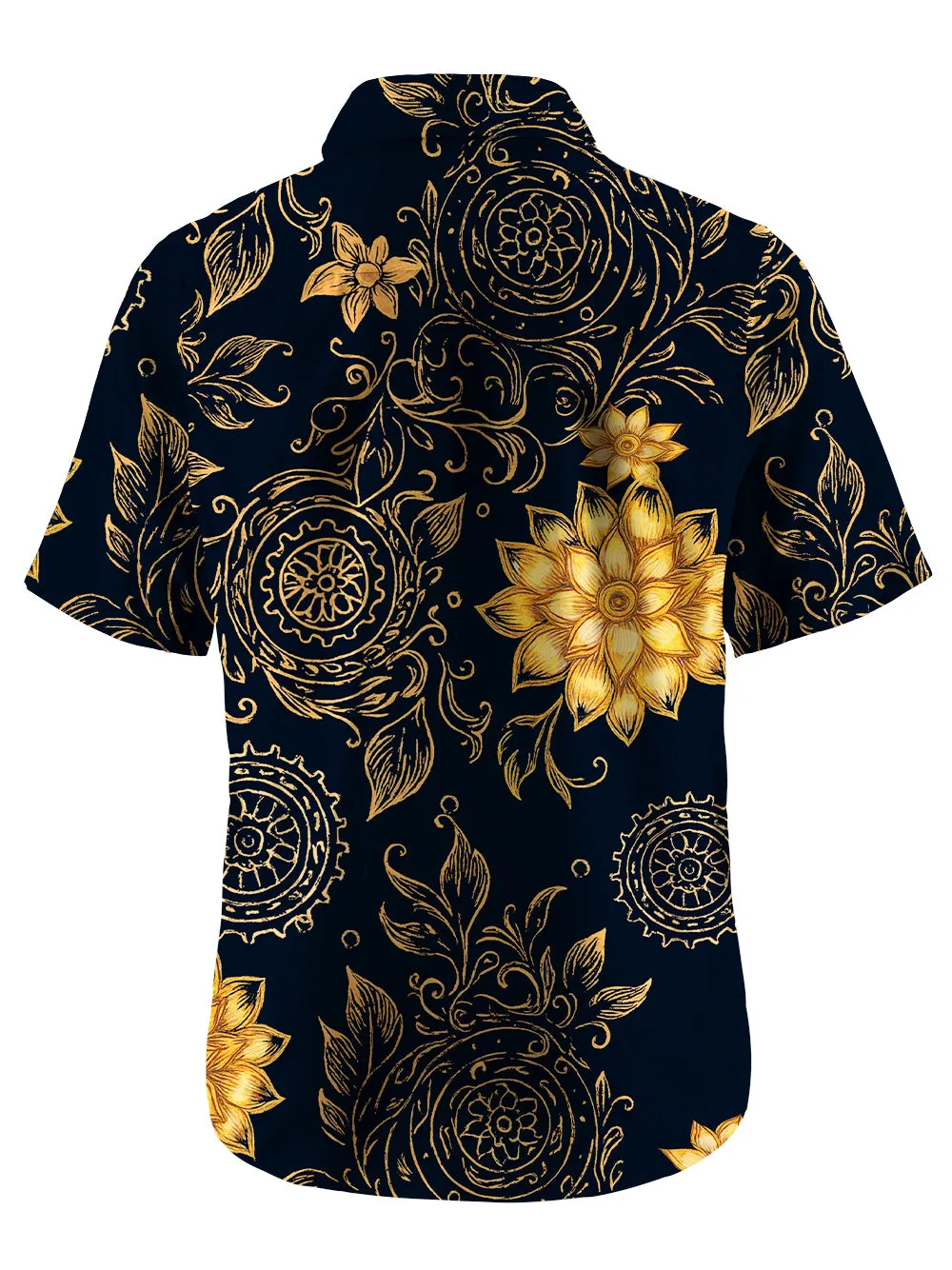 Orionride Golden Flowers Zipper Pockets Ultra Lightweight Short Sleeves Gravel Shirt sold by Orionride product image thumbnail 4