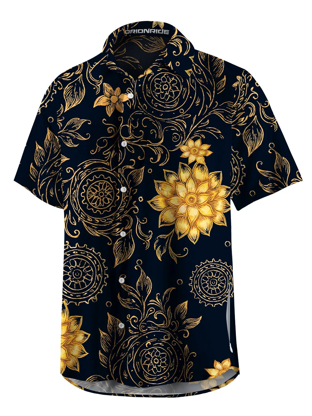 Orionride Golden Flowers Zipper Pockets Ultra Lightweight Short Sleeves Gravel Shirt sold by Orionride product image thumbnail 3