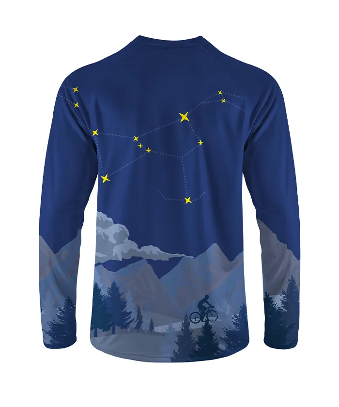 Orionride Cycling Under The Stars Long Sleeve Downhill Jersey sold by Orionride product image thumbnail 3