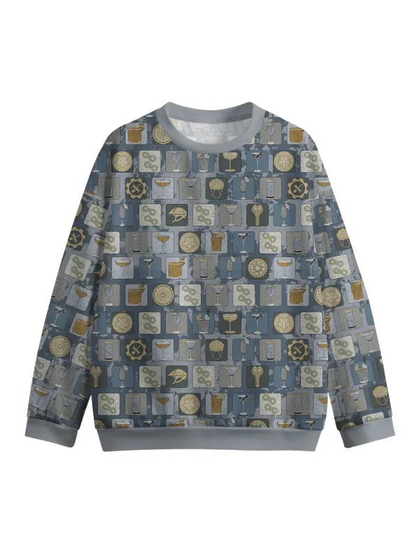 Orionride Mellow Cocktails Crew Neck Pullover Sweatshirt sold by Orionride