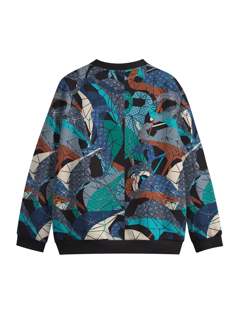 Orionride Geometric Flamingo Crew Neck Pullover Sweatshirt sold by Orionride product image thumbnail 2
