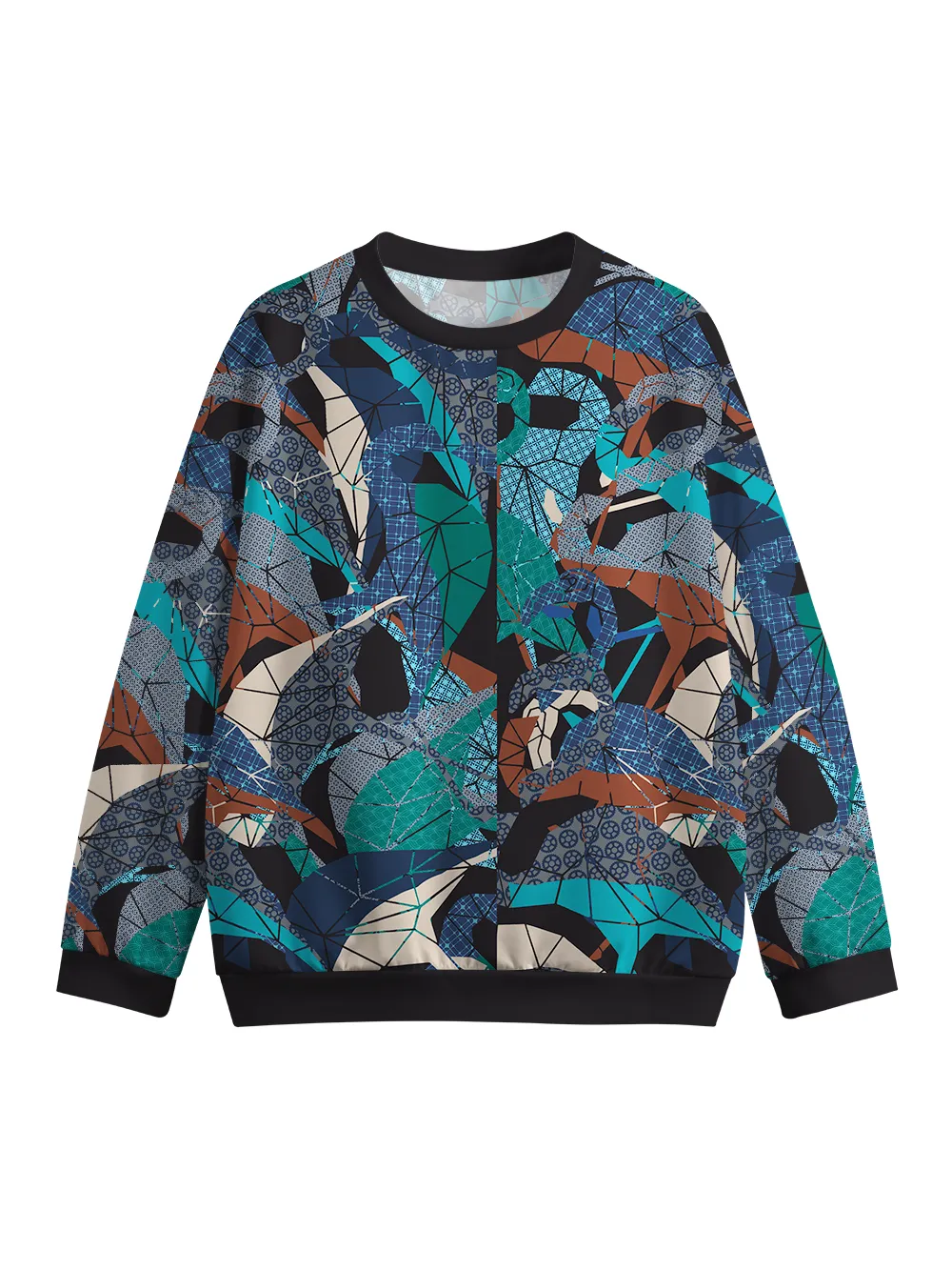 Orionride Geometric Flamingo Crew Neck Pullover Sweatshirt sold by Orionride