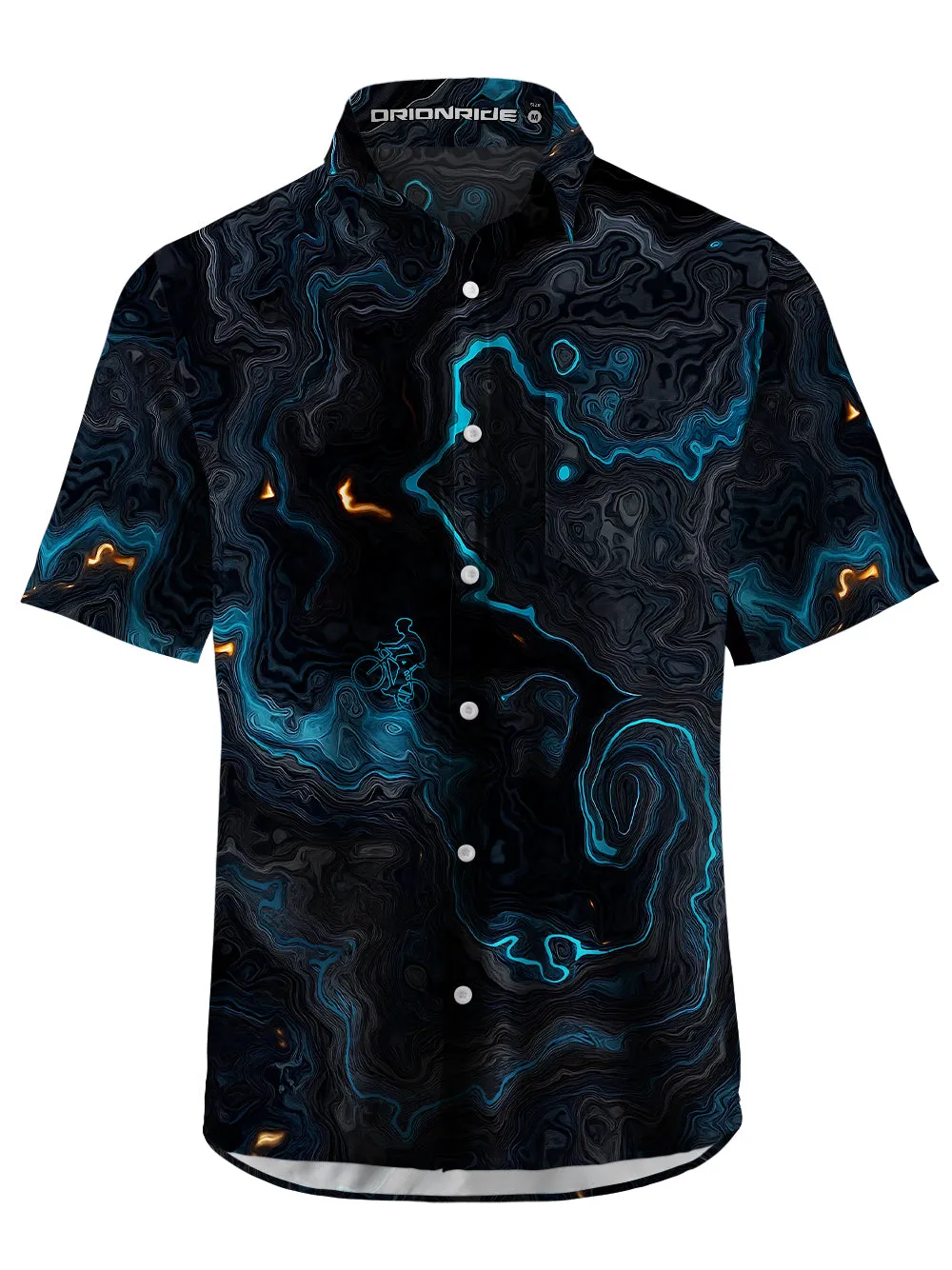 Orionride Luminous Terrain Map Zipper Pockets Ultra Lightweight Short Sleeves Gravel Shirt sold by Orionride