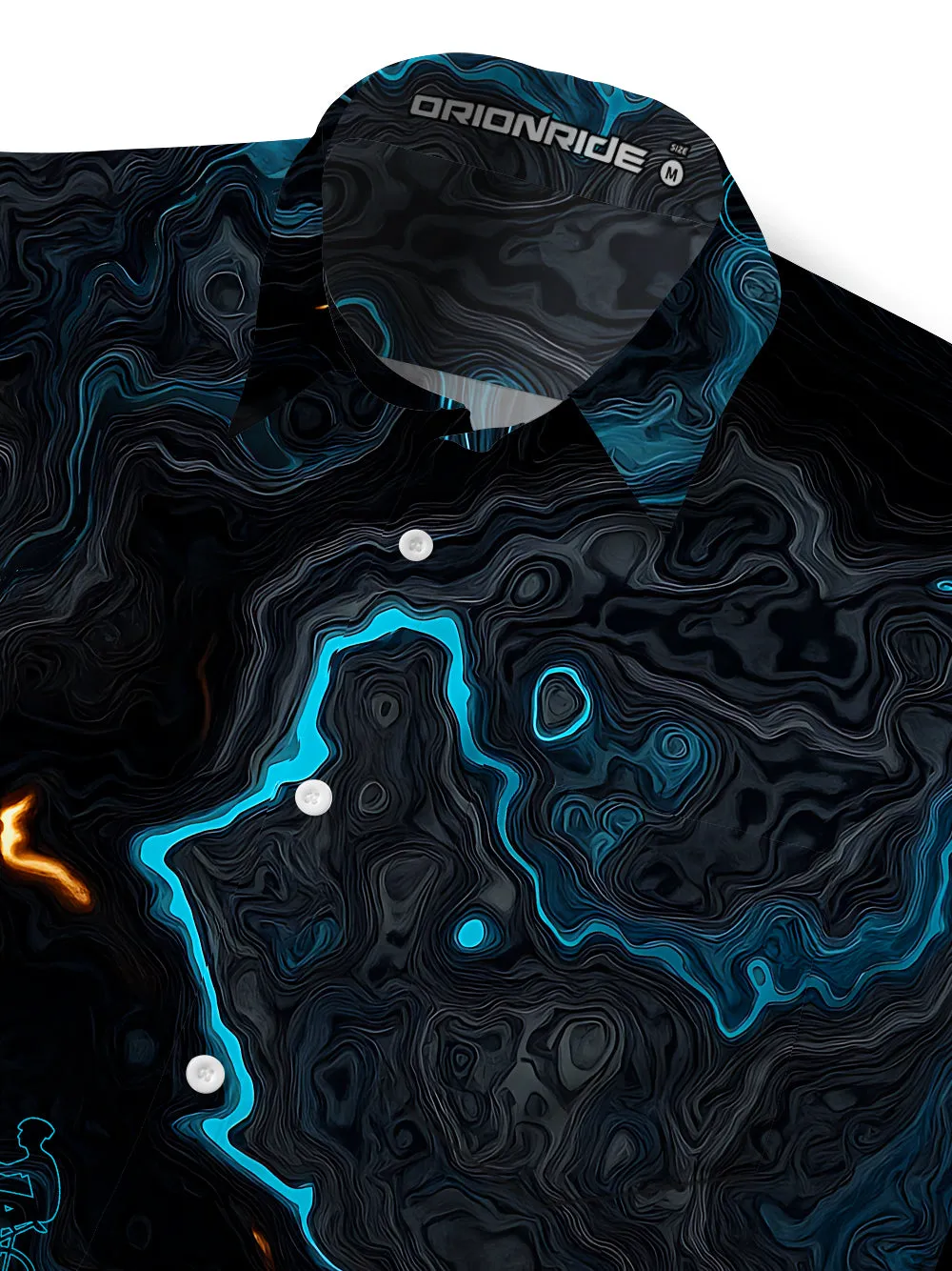 Orionride Luminous Terrain Map Zipper Pockets Ultra Lightweight Short Sleeves Gravel Shirt sold by Orionride product image thumbnail 5