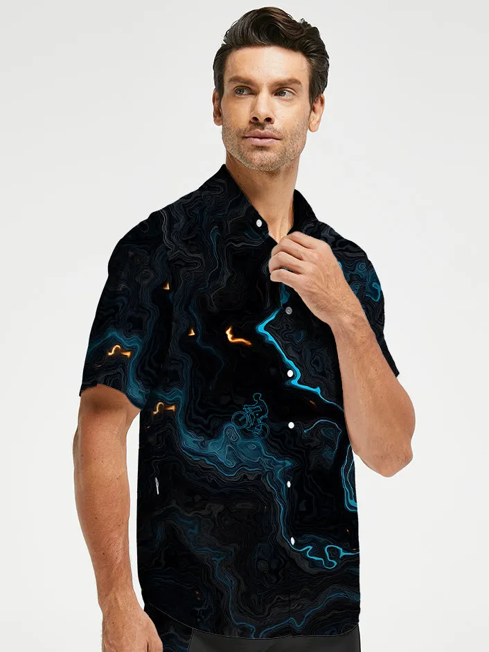 Orionride Luminous Terrain Map Zipper Pockets Ultra Lightweight Short Sleeves Gravel Shirt sold by Orionride product image thumbnail 2