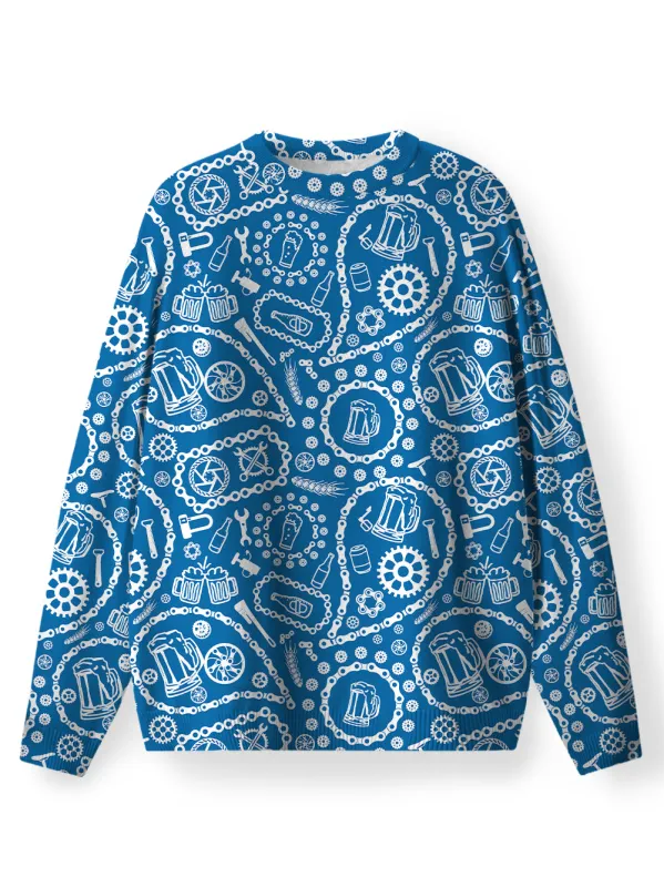 Orionride Chain And Beer Men's Sweaters sold by Orionride