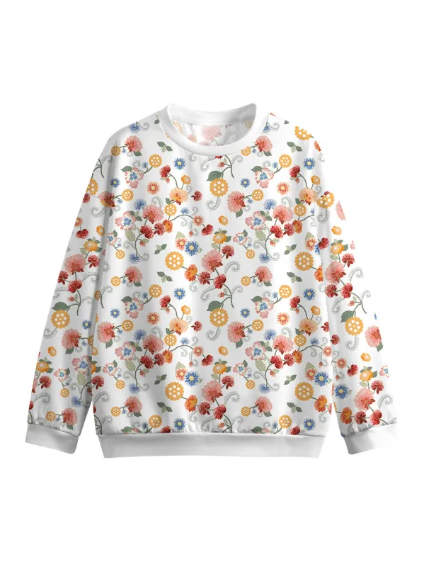 Orionride Color Gear Flower Women's Crew Neck Pullover Sweatshirt sold by Orionride