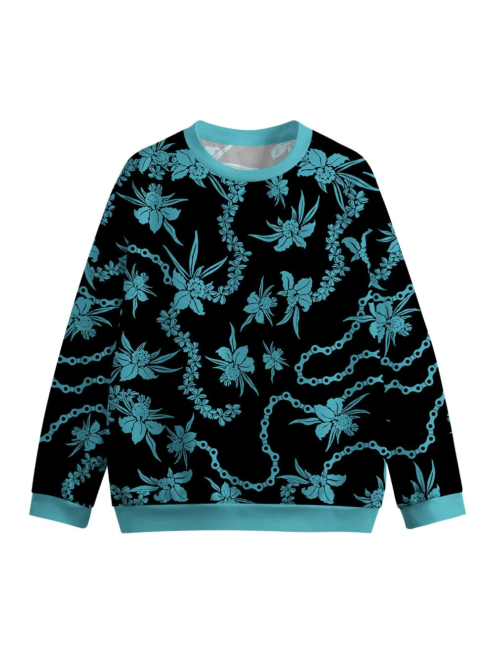 Orionride Chain Printing Crew Neck Pullover Sweatshirt sold by Orionride