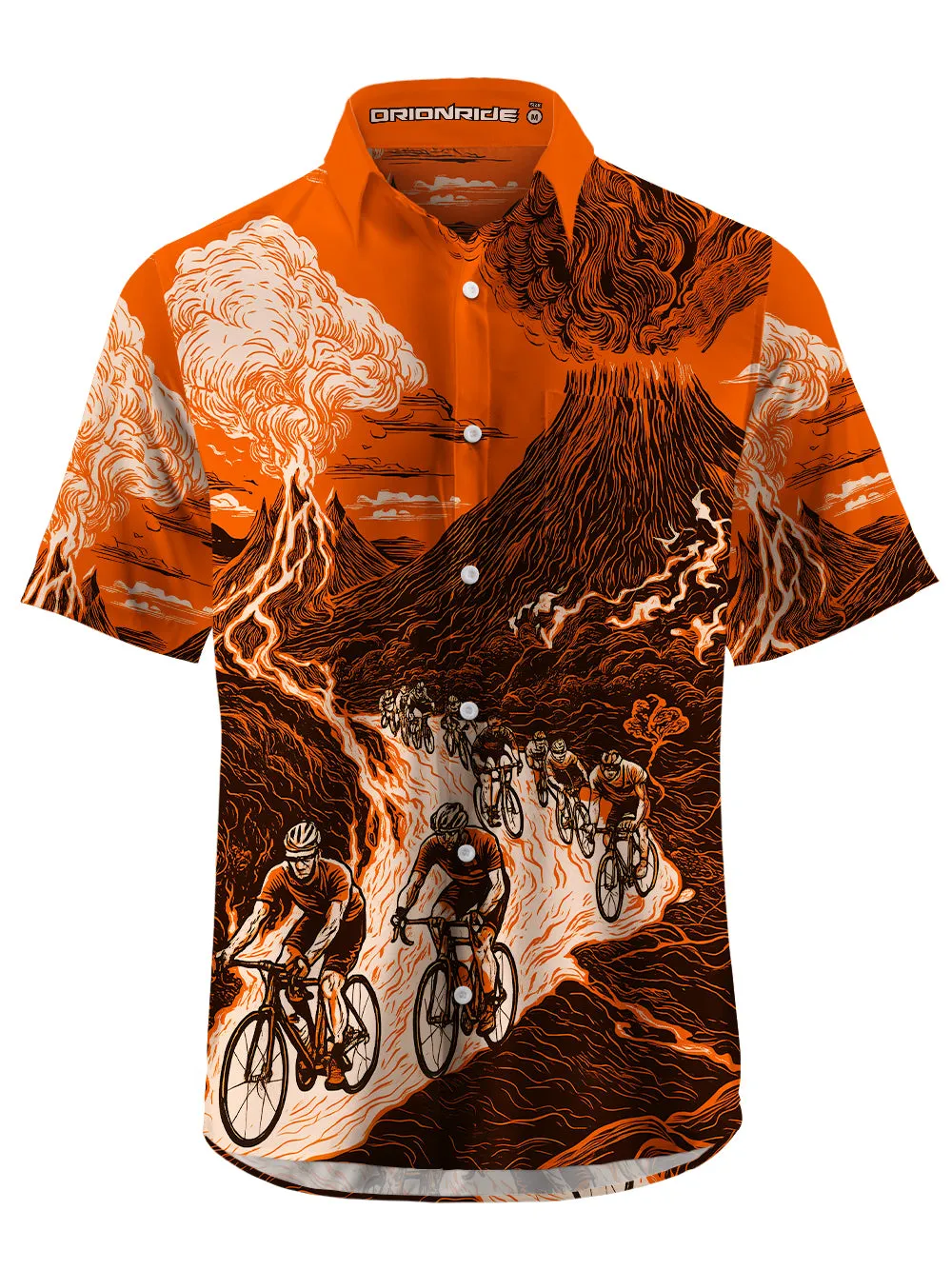 Orionride Volcanic Eruption Zipper Pockets Ultra Lightweight Short Sleeves Gravel Shirt sold by Orionride