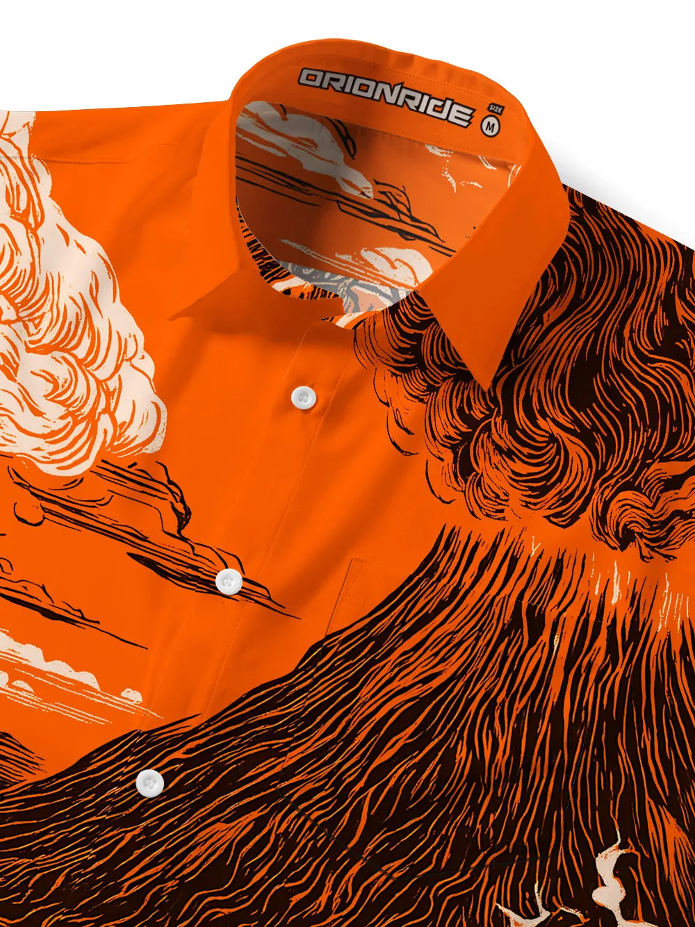 Orionride Volcanic Eruption Zipper Pockets Ultra Lightweight Short Sleeves Gravel Shirt sold by Orionride product image thumbnail 5