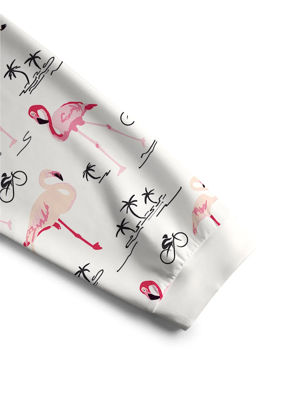 Orionride Pink Flamingo Women's Crew Neck Pullover Sweatshirt sold by Orionride product image thumbnail 3