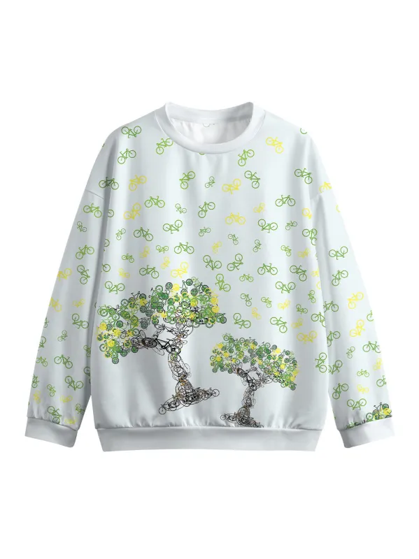 Orionride Bicycle Tree Crew Neck Pullover Sweatshirt sold by Orionride
