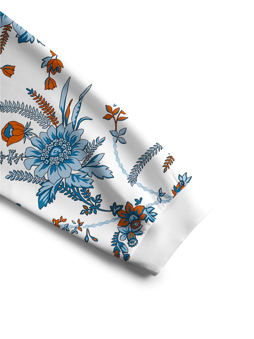 Orionride Blue Chain Flower Women's Crew Neck Pullover Sweatshirt sold by Orionride product image thumbnail 3