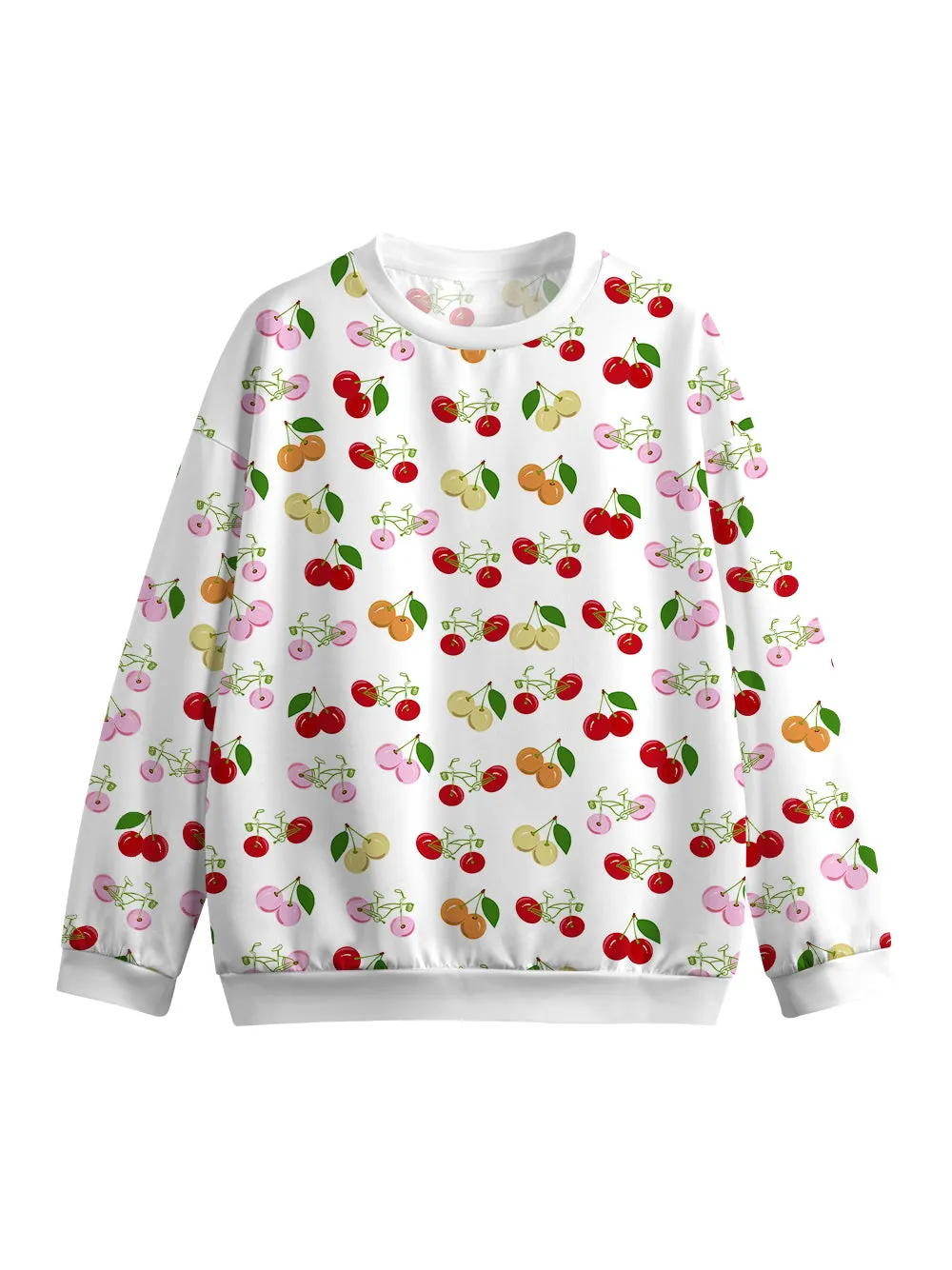 Orionride Juicy Cherry Women's Crew Neck Pullover Sweatshirt sold by Orionride