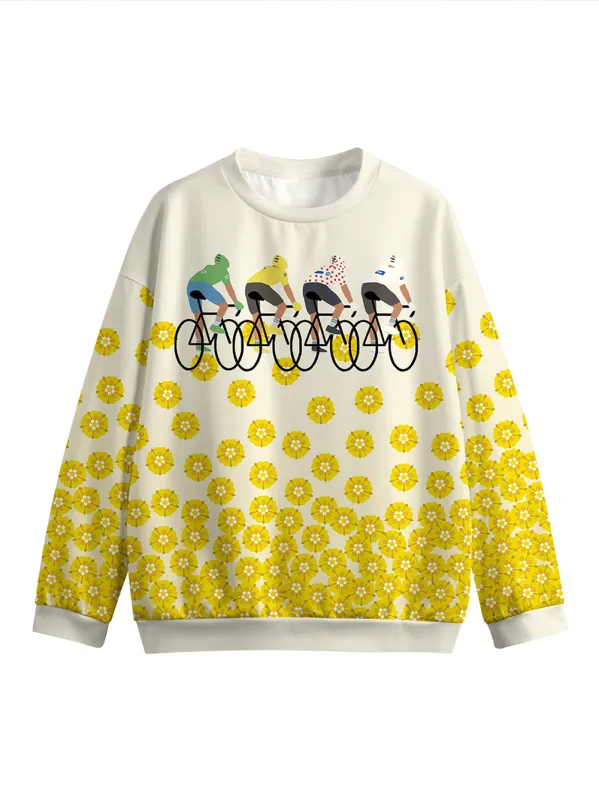 Orionride Pedal To The Bloom Crew Neck Pullover Sweatshirt sold by Orionride