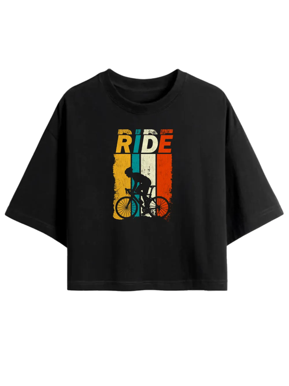 Orionride Color RIDE Women's Oversize Cycling Crop Tops sold by Orionride