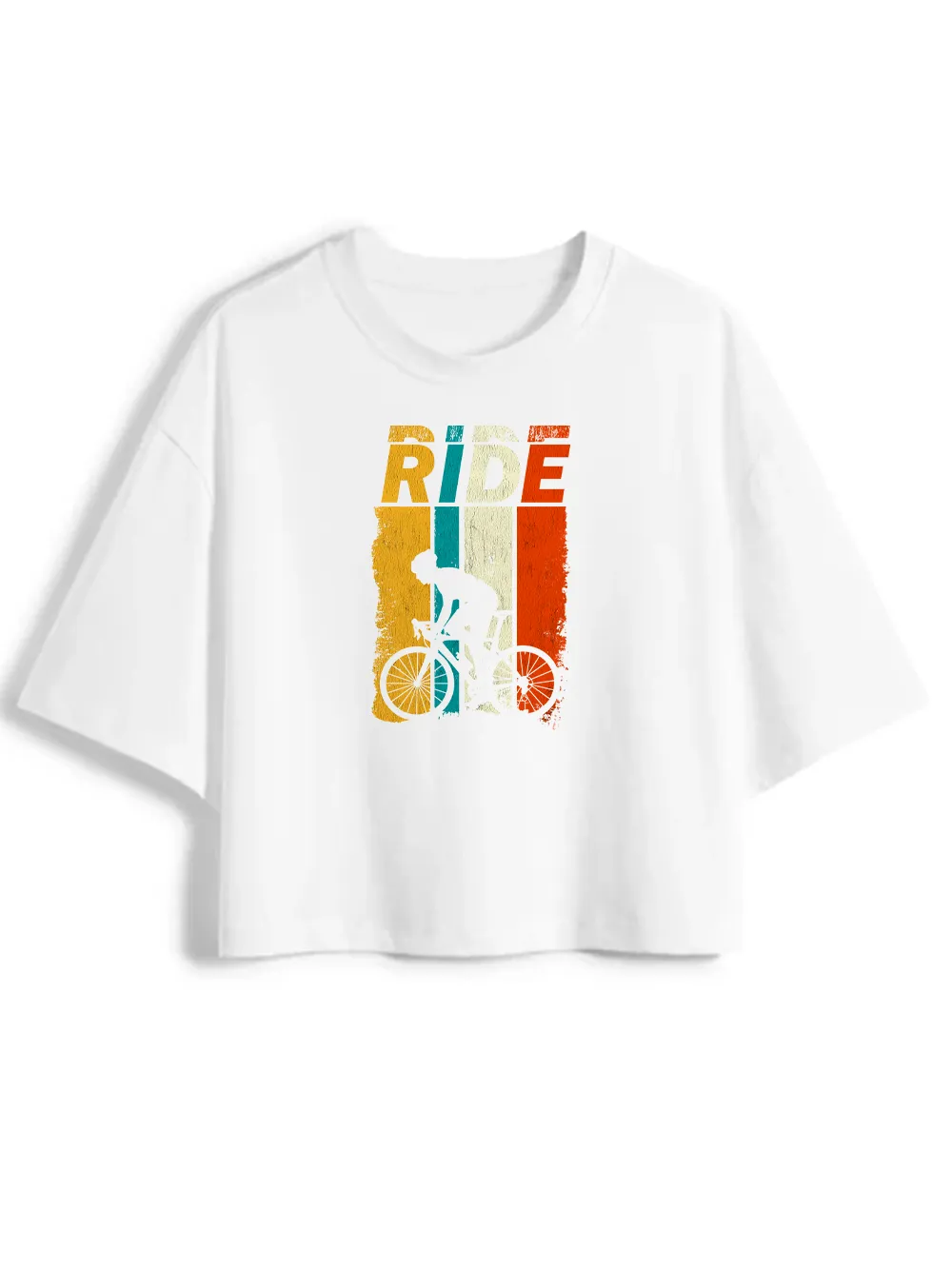 Orionride Color RIDE Women's Oversize Cycling Crop Tops sold by Orionride product image thumbnail 2