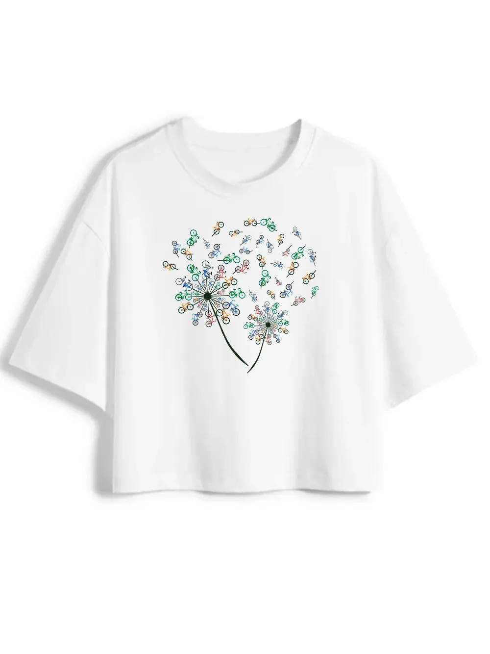 Orionride Dandelion Women's Oversize Cycling Crop Tops sold by Orionride