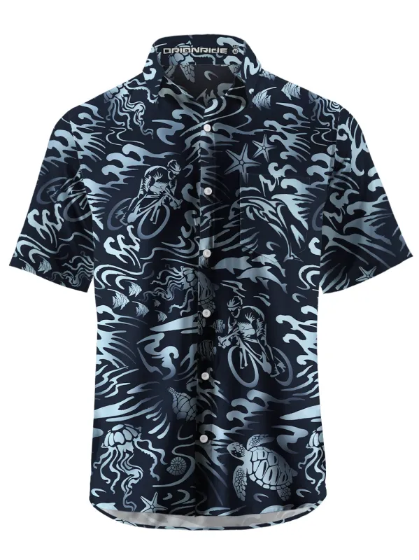 Orionride Ocean Legend Zipper Pockets Ultra Lightweight Short Sleeves Gravel Shirt sold by Orionride