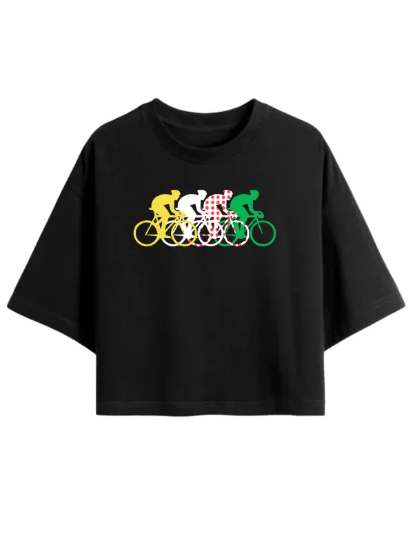 Orionride Cyclist Road Women's Oversize Cycling Crop Tops sold by Orionride
