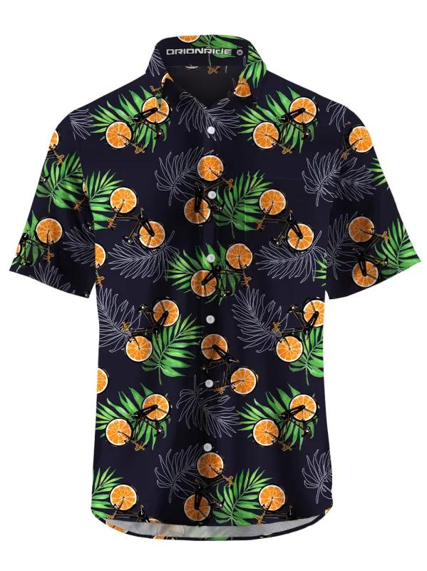 Orionride Fresh Orange Bicycle Zipper Pockets Ultra Lightweight Short Sleeves Gravel Shirt sold by Orionride