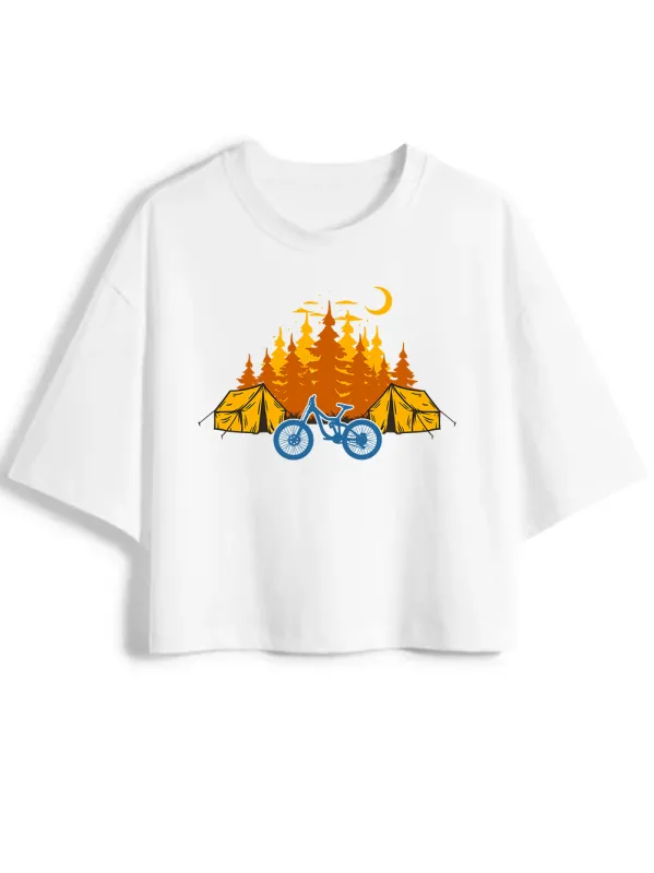 Orionride Camping Women's Oversize Cycling Crop Tops sold by Orionride