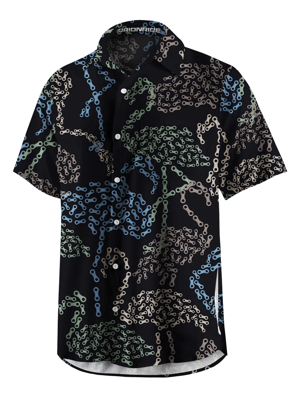 Orionride Chain Flamingos Zipper Pockets Ultra Lightweight Short Sleeves Gravel Shirt sold by Orionride product image thumbnail 3