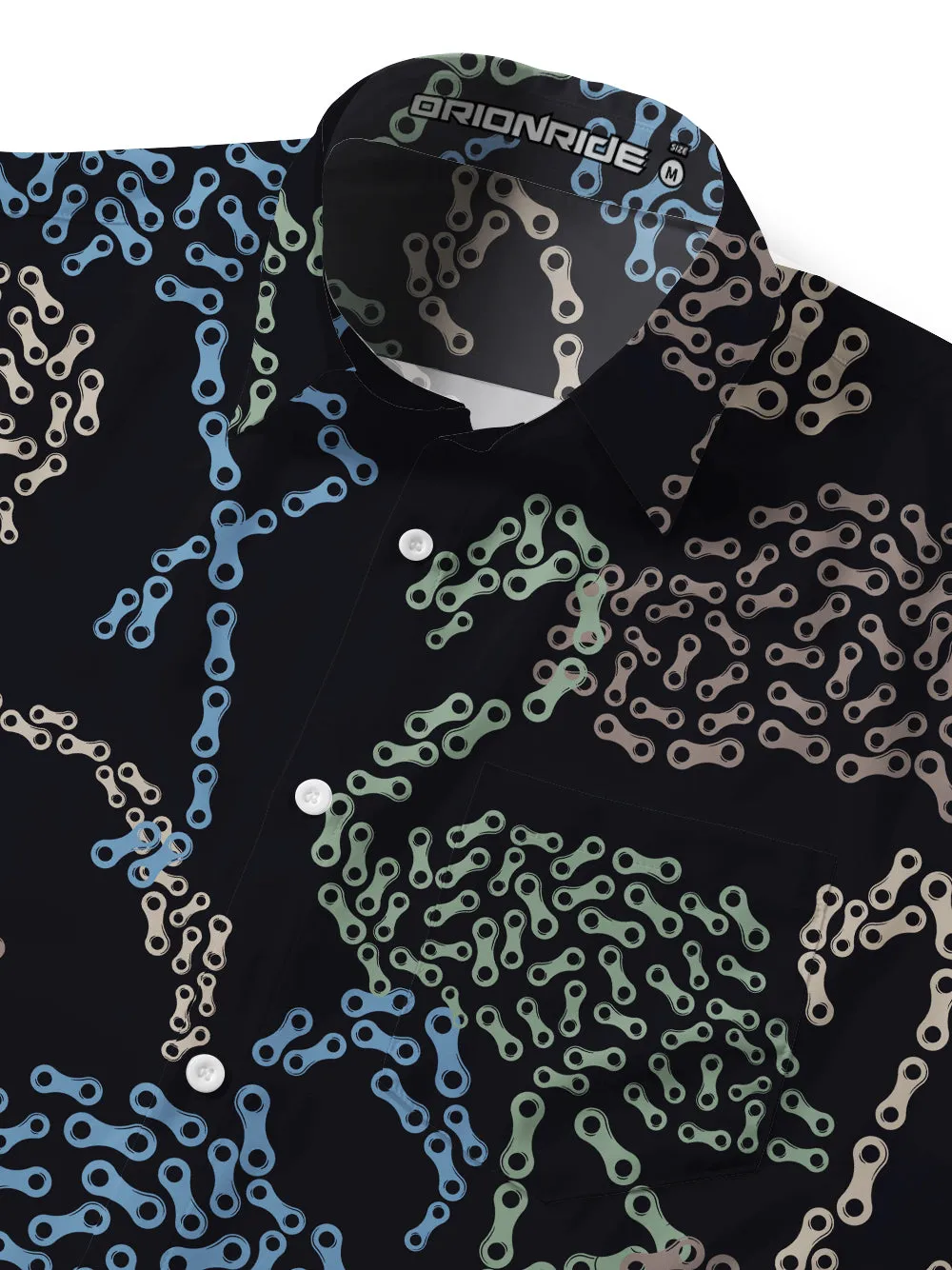 Orionride Chain Flamingos Zipper Pockets Ultra Lightweight Short Sleeves Gravel Shirt sold by Orionride product image thumbnail 5