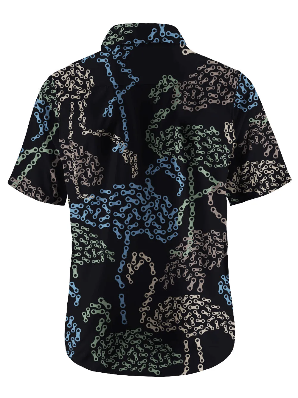 Orionride Chain Flamingos Zipper Pockets Ultra Lightweight Short Sleeves Gravel Shirt sold by Orionride product image thumbnail 4