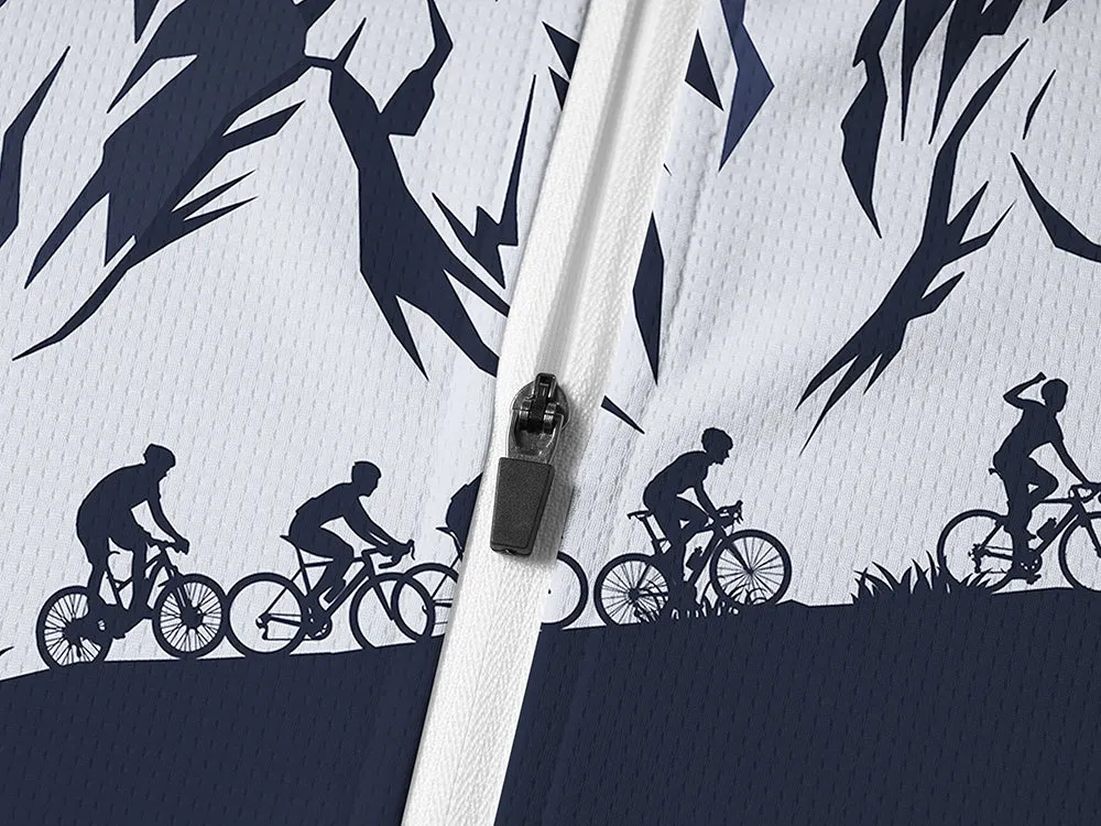 Orionride Riding In Groups Long Sleeve Half Zipper Mountain Bike Jersey sold by Orionride product image thumbnail 4