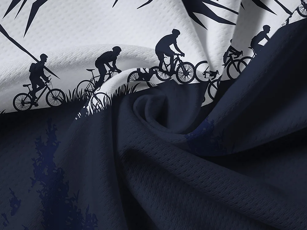 Orionride Riding In Groups Long Sleeve Half Zipper Mountain Bike Jersey sold by Orionride product image thumbnail 5