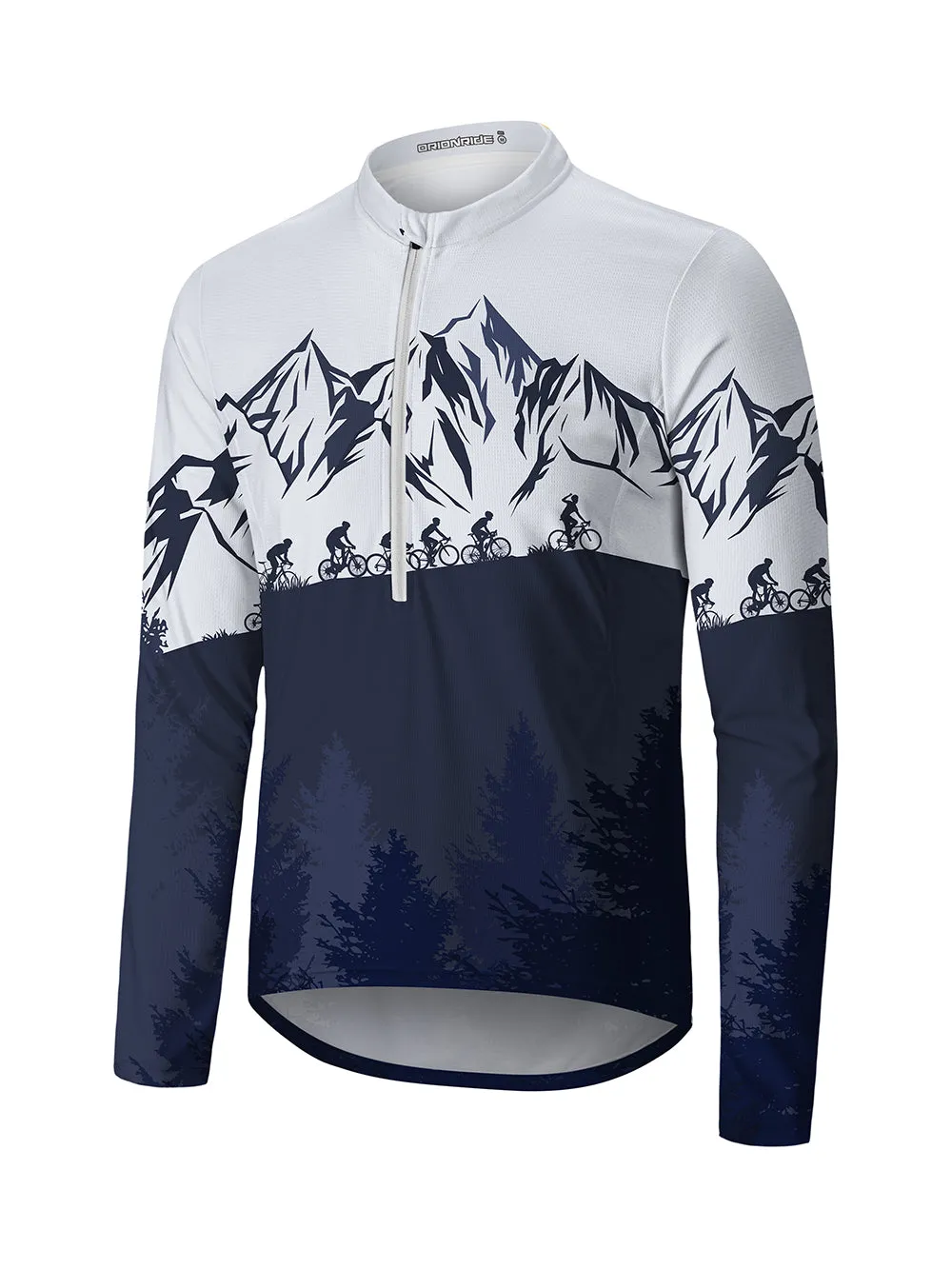 Orionride Riding In Groups Long Sleeve Half Zipper Mountain Bike Jersey sold by Orionride