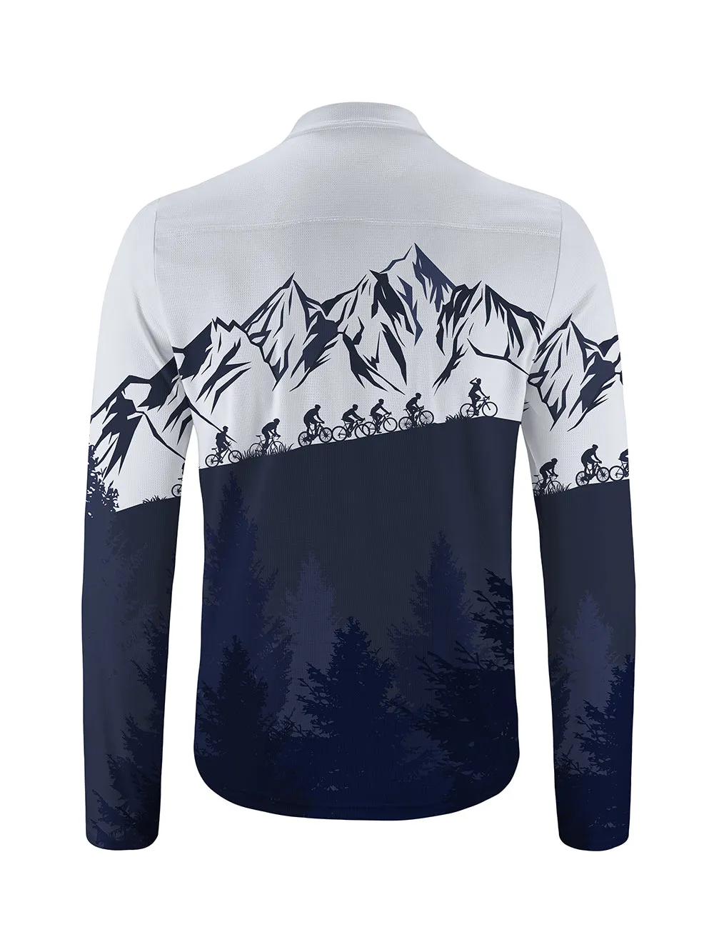 Orionride Riding In Groups Long Sleeve Half Zipper Mountain Bike Jersey sold by Orionride product image thumbnail 2