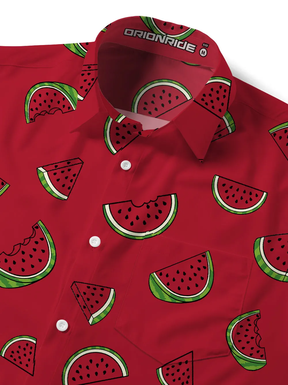 Orionride Fresh Watermelon Zipper Pockets Ultra Lightweight Short Sleeves Gravel Shirt sold by Orionride product image thumbnail 5