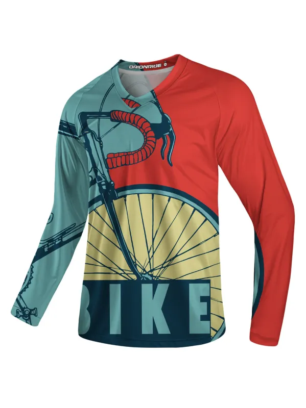 Orionride Retro Handlebars Long Sleeve Downhill Jersey sold by Orionride