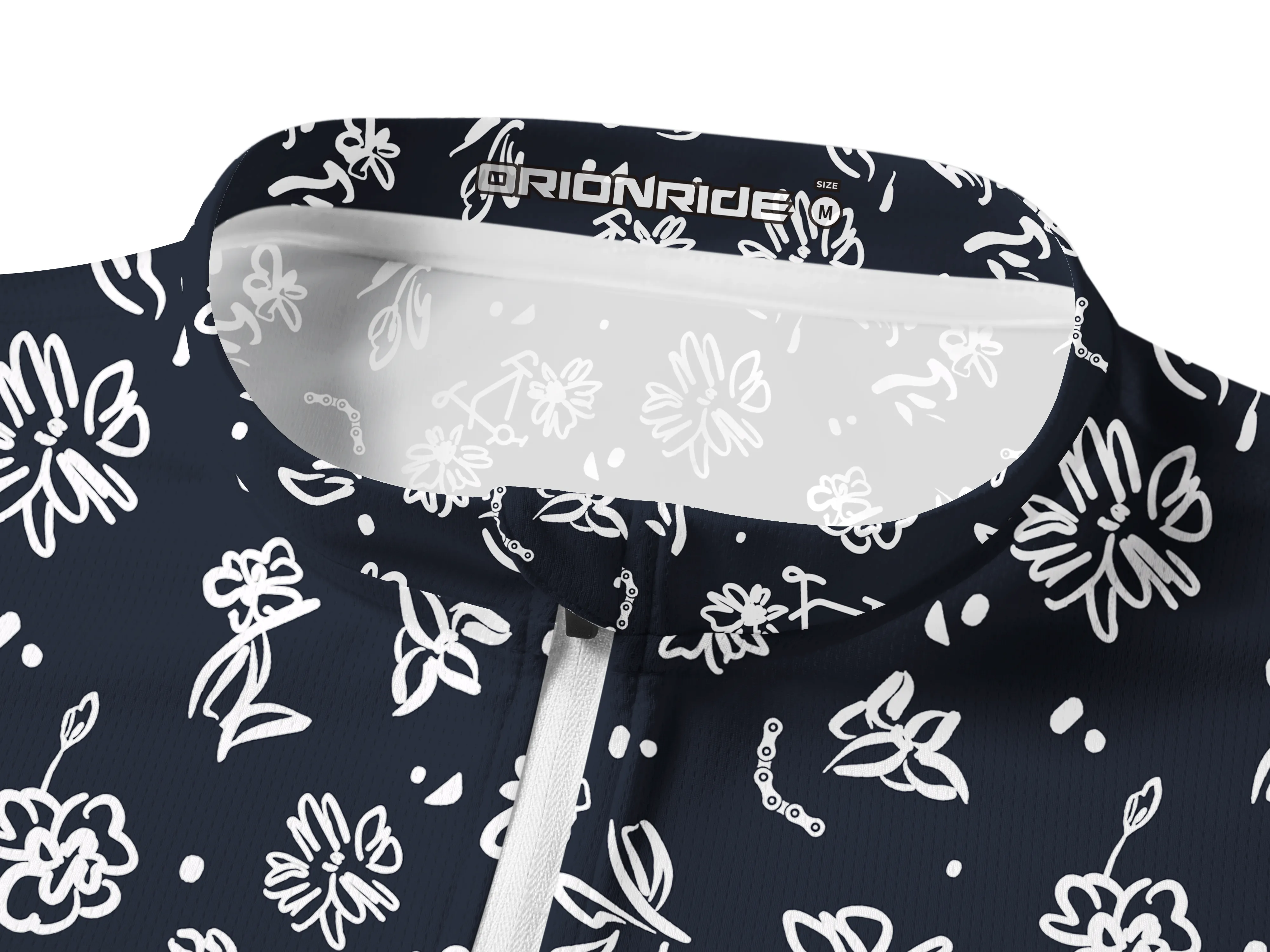 Orionride Line Flower Bicycle Long Sleeve Half Zipper Mountain Bike Jersey sold by Orionride product image thumbnail 3