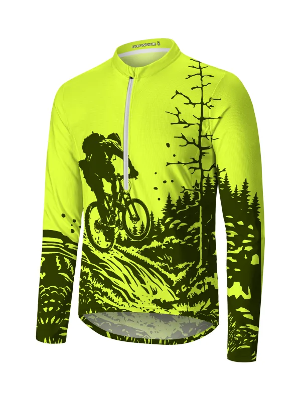 Orionride Wilderness Adventure Long Sleeve Half Zipper Mountain Bike Jersey sold by Orionride